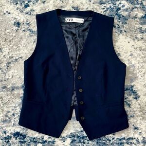 Zara navy blue vest Size S